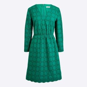 J. Crew Eyelet Green Dress